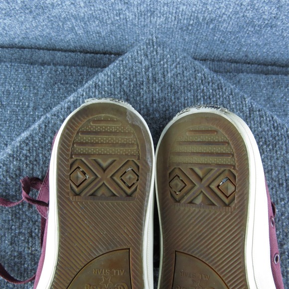 Converse‎ Mid All Star Men Sneaker Shoes Size 9 Medium Maroon Fabric Lace Up - Picture 8 of 9